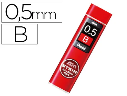 Minas Pentel Ain Stein 0.5 B Estojo com 40 Minas