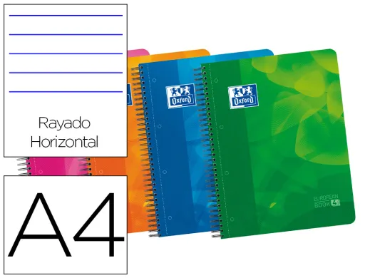 Caderno Espiral Oxford Capa Polipropileno Microperfurado Din A4 120 Folhas 90 gr Horizontal