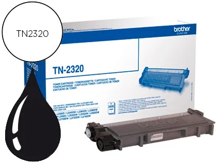 Toner Brother TN-2320 Dcpl2520dw Dcpl2540dn Mfcl2700dw Mfcl2720dw Mfcl2740dw Preto 2600 Pag