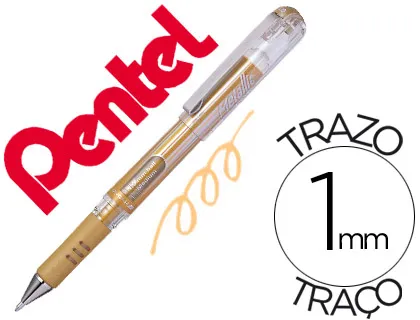 Caneta Pentel Hybrid Gel K230m Ponta de 1,0 mm Cor Ouro