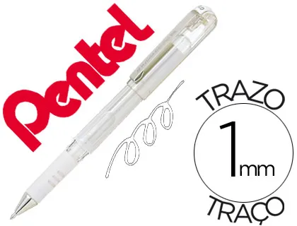 Caneta Pentel Hybrid Gel K230w Ponta de 1,0 mm Cor Branco