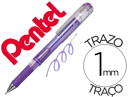 Caneta Pentel Hybrid Gel K230m Ponta de 1,0 mm Cor Violeta Metálico