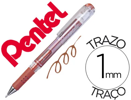 Caneta Pentel Hybrid Gel K230m Ponta de 1,0 mm Cor Bronze