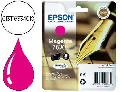 Tinteiro Epson 16xl Wf2010w Wf2510wf Wf2520nf Wf2530wf Wf2540wf Magenta 450 Pag