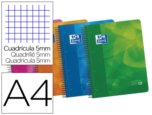 Caderno Espiral Oxford Euro Pp A4 90g 120 Folhas c/3 Sep Q St - 50% Folhas Grátis