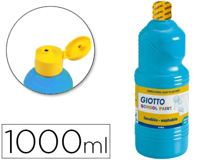 Guache Escolar Lavavel Giotto 1000 ml Azul Cyan