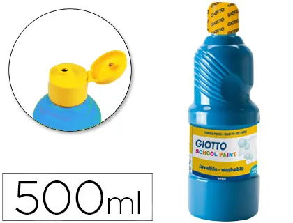 Guache Escolar Lavavel Giotto 500 ml Azul Cyan