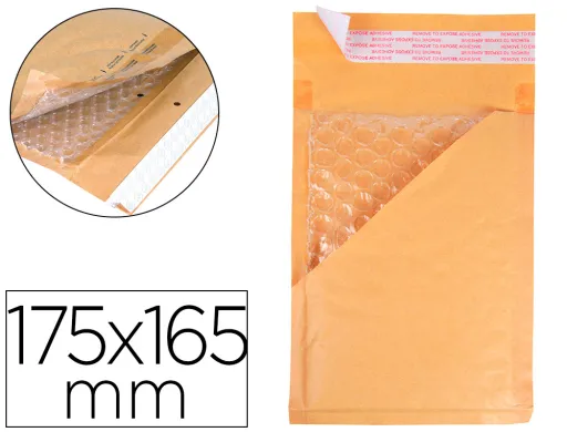 Envelope Borbulhas Q-Connect Creme Cd 200x175 mm Caixa de 100 Unidades