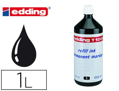 Tinta Marcador Edding t-1000 Preto Frasco de 1 Litro