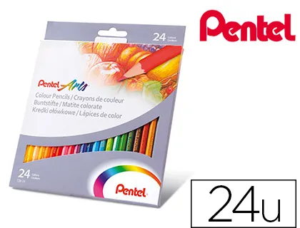 Lápis de Cores Pentel Caixa com 24 Unidades