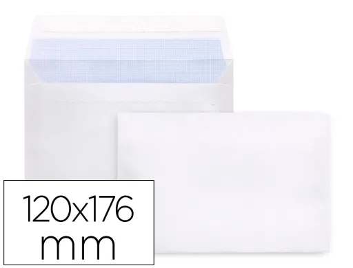 Envelope Comercial Normalizado Branco 120x176 mm Tira de Silicone Pack de 25 Unidades