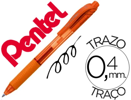 Caneta Pentel Energel Bl107 0,7mm Laranja