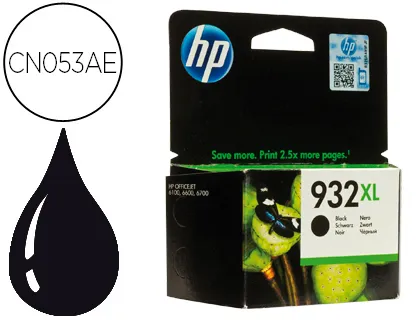 Tinteiro HP 932xl Preto Cn053ae Officejet 6100/6600 Capacidade 1000 Pag