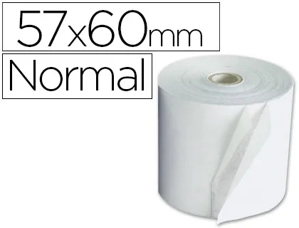 Rolo Papel para Impressora 57x65x11 mm 60 gr