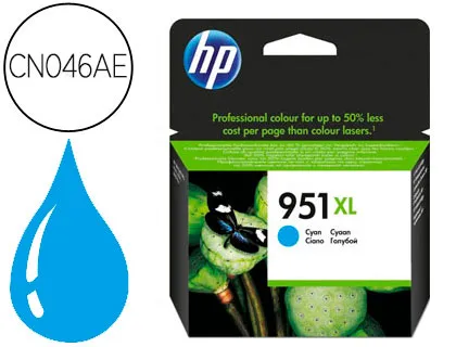 Tinteiro HP 951xl Ciano Cn046ae Capacidade 1500 Pag