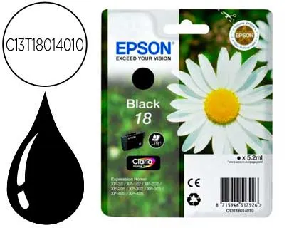 Tinteiro Epson T1801 Preto Expression Home xp-102 xp-205 xp-305 xp-405 Capaciidad 175 Pag