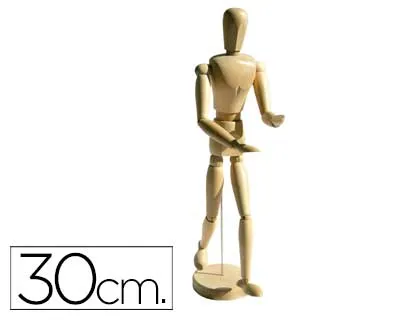 Boneco de Pintura Artits Madeira Masculino 30 cm