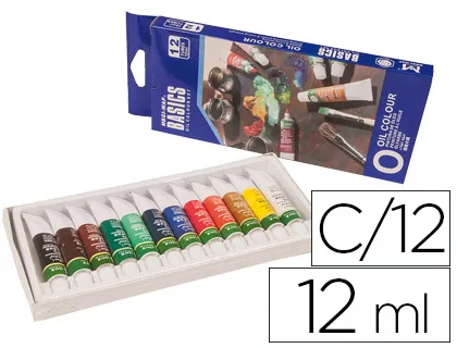 Pintura Óleo Artist Caixa Cartão de 12 Cores Sortidas Tubo de 12 Ml