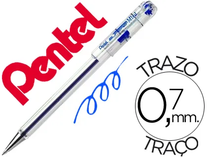 Esferográfica Pentel Mini Bk77 Azul 0,7 mm