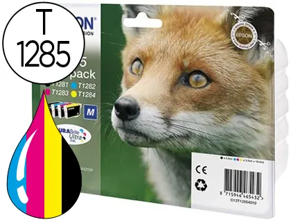 Cartucho de Tinta Epson S22 Sx125/130/420w/425w Office Bx305 T1285 Multipack 4 Cores