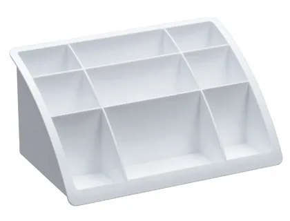 Organizador de Secretária Offisys Plástico Timeless Branco 198x128x93 mm