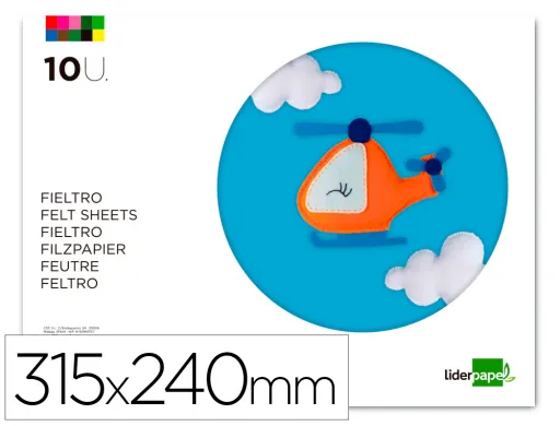 Bloco Trabalhos Manuais Feltro 210x297mm 10 F 180 gr Cores Sortidas