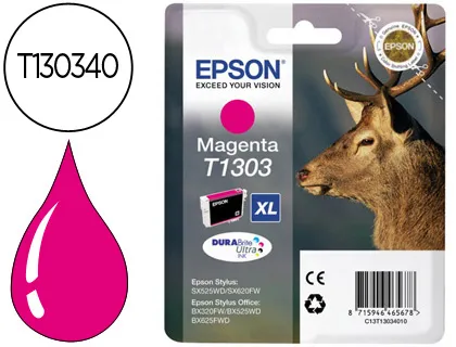 Cartucho de Tinta Epson Stylus T1303 Magenta Office Bx320f Alta Capacidade