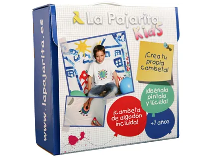 Pintura para Tecido la Pajarita Conjunto de Pinturas e t-Shirt 5 Packs Stdo 1 Pincel 1 Lapis 1 t-Shirt e 1 Folha Papel