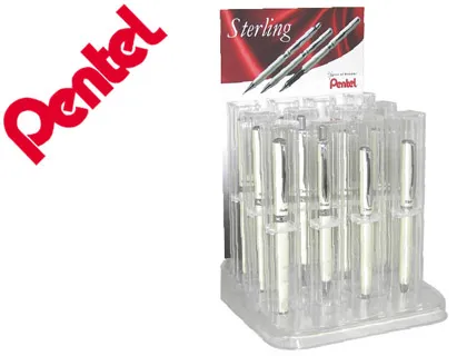 Expositor Pentel Sterling Perola com 12 Pecas