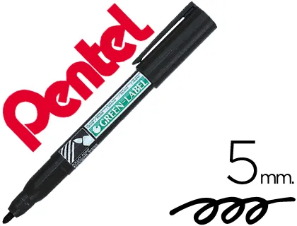 Marcador Pentel Nn50 Permanente Ponta Redonda Preto