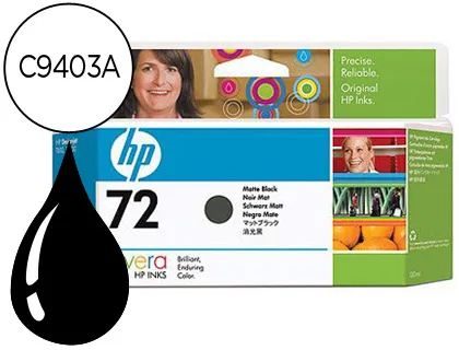 Tinteiro HP 72 Preto Mate Designjet T610/1100 130ml