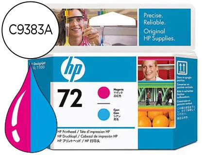 Tinteiro HP 72 Cabeça Magenta e Ciano Designjet T610/1100