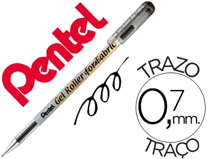 Marcador Roller Pentel Bn15 P/Tecido Preto