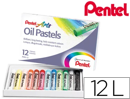 Pasteis de Óleo Pentel Arts 12 Cores