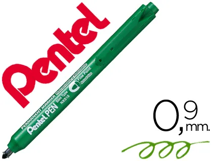 Marcador Pentel Nxs15 Permanente Retrátil 4,5 mm Verde