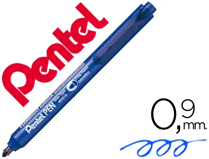 Marcador Pentel Nxs15 Permanente Retrátil 4,5 mm Azul