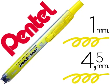 Marcador Fluorescente Pentel Sxs15 Retrátil Amarelo