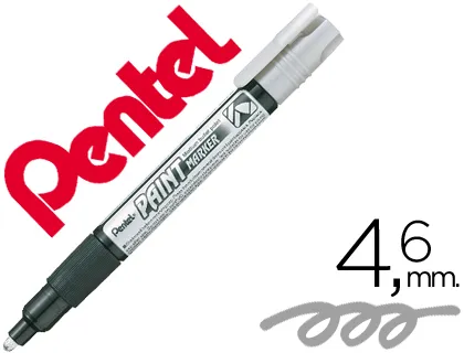 Marcador Pentel Mmp20 Paint Vidro e Plástico Prata