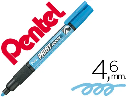 Marcador Pentel Mmp20 Paint Vidro e Plástico Azul Ceu