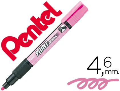 Marcador Pentel Mmp20 Paint Vidro e Plástico Rosa