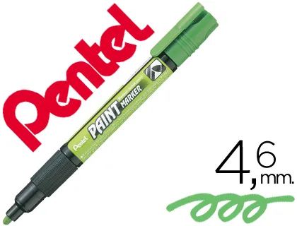 Marcador Pentel Mmp20 Paint Vidro e Plástico Verde Lima