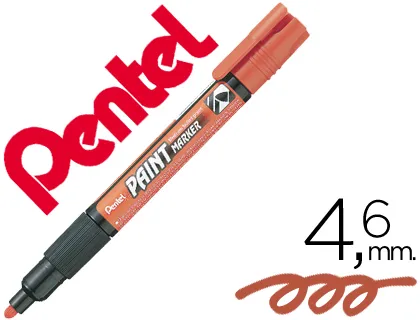 Marcador Pentel Mmp20 Paint Vidro e Plástico Laranja