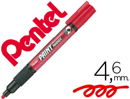 Marcador Pentel Mmp20 Paint Vidro e Plástico Vermelho