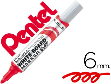 Marcador Pentel Mwl5m Quadro Br Maxiflo Vermelho