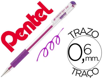 Esferográfica Pentel K116 Gel Grip Violeta