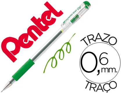 Caneta Pentel K116 Gel Grip Verde