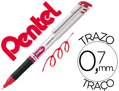 Caneta Pentel Bl17 Energel Ponta Metal Vermelho