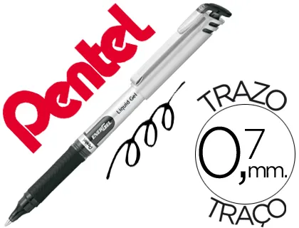 Caneta Pentel Bl17 Energel Ponta Metal Preto