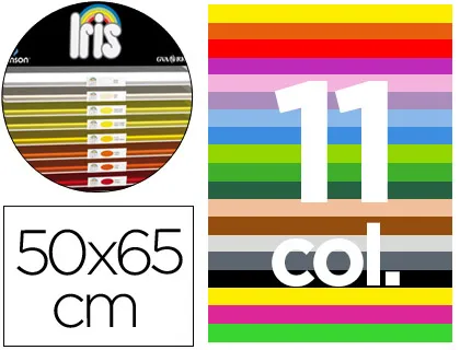 Cartolina Guarro 50x65 Contem \"c\" 25 Folhas x 4 Cores + 25 Folhas x 5 Cores Fluo + 25 Folhas x 2 Cores