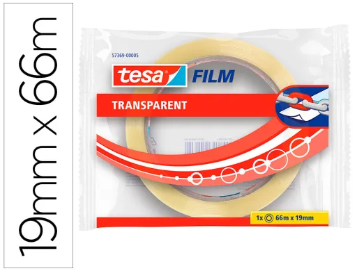 Fita Adesiva Tranpartente Tesa 66mx19mm